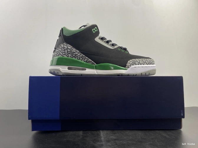1st Kicks Shoes 3 Green CT8532-030 Air Pine Jordan 0801